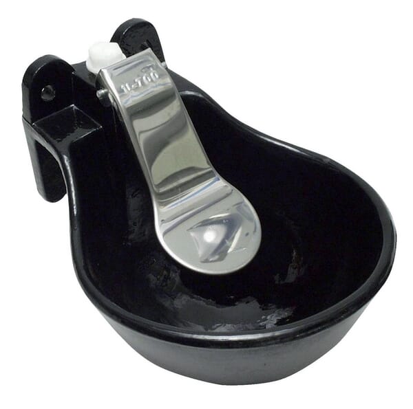 Cast iron drinking bowl with stainless steel tongue - 2 pieces