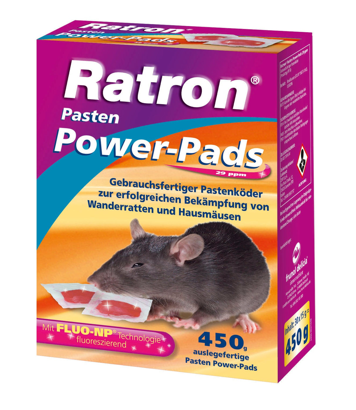 Ratron Pasten Power-Pads 29 ppm gegen Ratten und Mäuse 450g - 299464