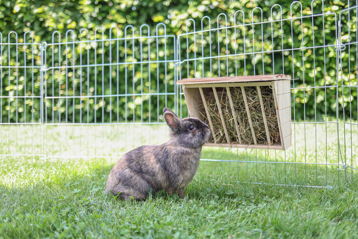 Kerbl Heuraufe XL mit Sitzbrett NATURE, 28 x 20,5 x 22 cm 82895