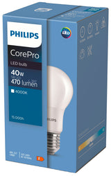 Philips LED-Birne E27 5W/40W CorePro matt 470lm, 4000K 345963