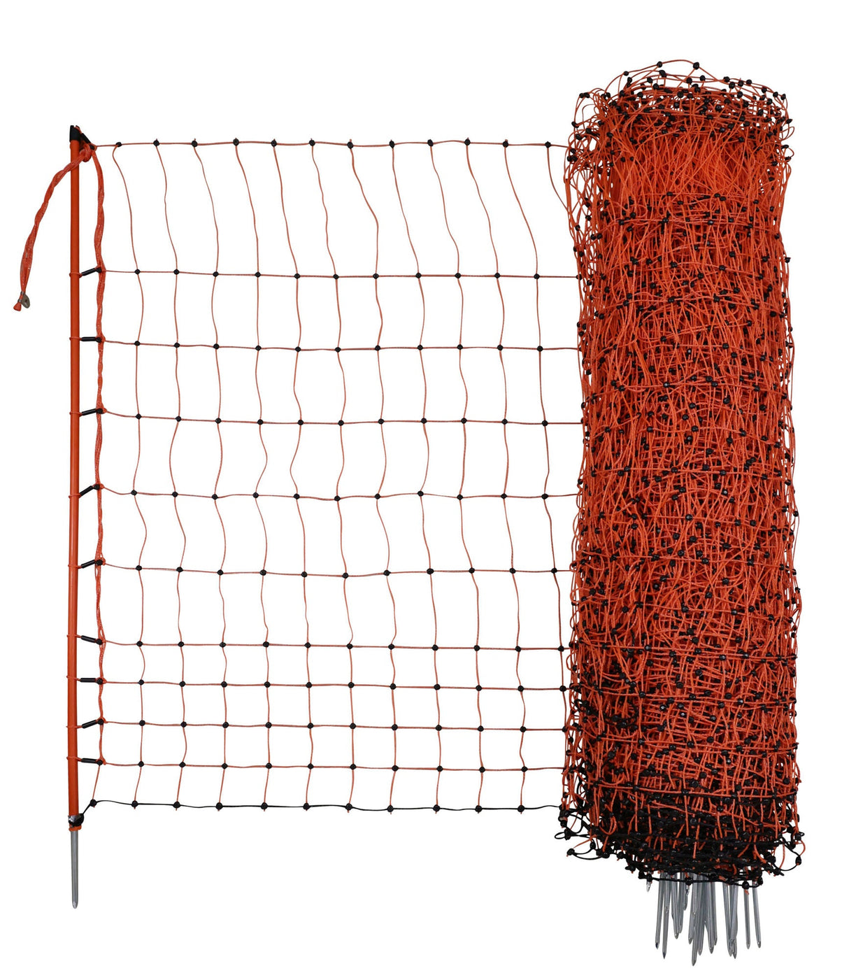Kerbl Geflügelnetz 50mtr., 106cm Einzelspitze, orange, el.leite - 292270