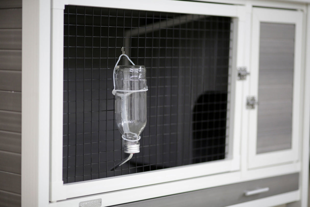 Kerbl Trinkflasche f.Kaninchen 500ml aus Glas kpl. mit Aluröhrchen 74125 8 Stück