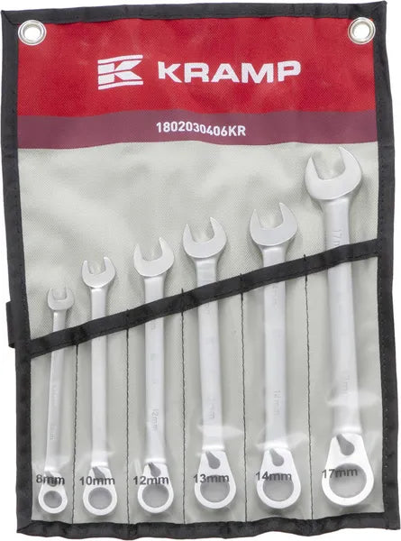 KRAMP Maulschlüssel Set mit Ringratschesatz 6-teilig 1802030406KR