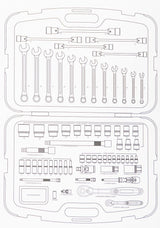 KRAMP Kombi-Steckschlüsselsatz 1/4" + 1/2" 96-teilig 180496420KR