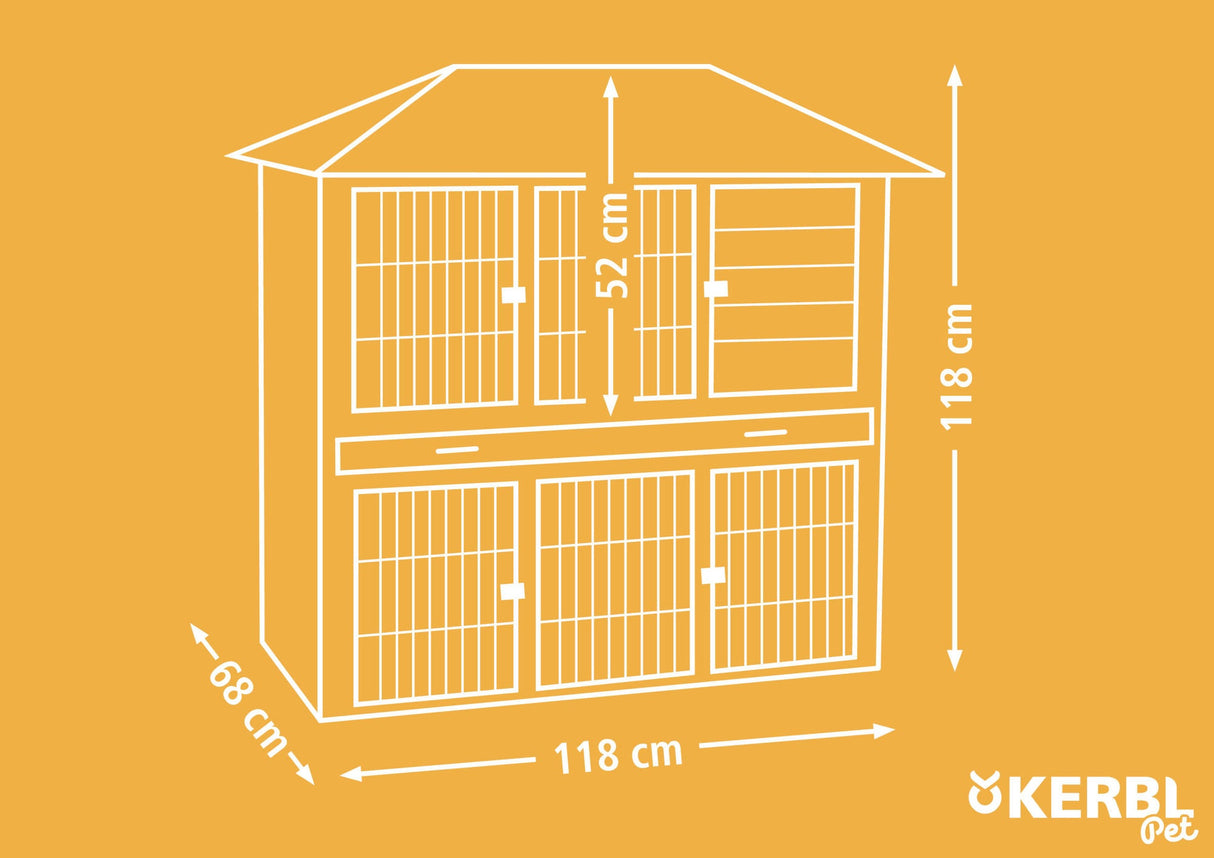 Kerbl Nagerstall Villa 118x68x118cm 1 Stück 81727