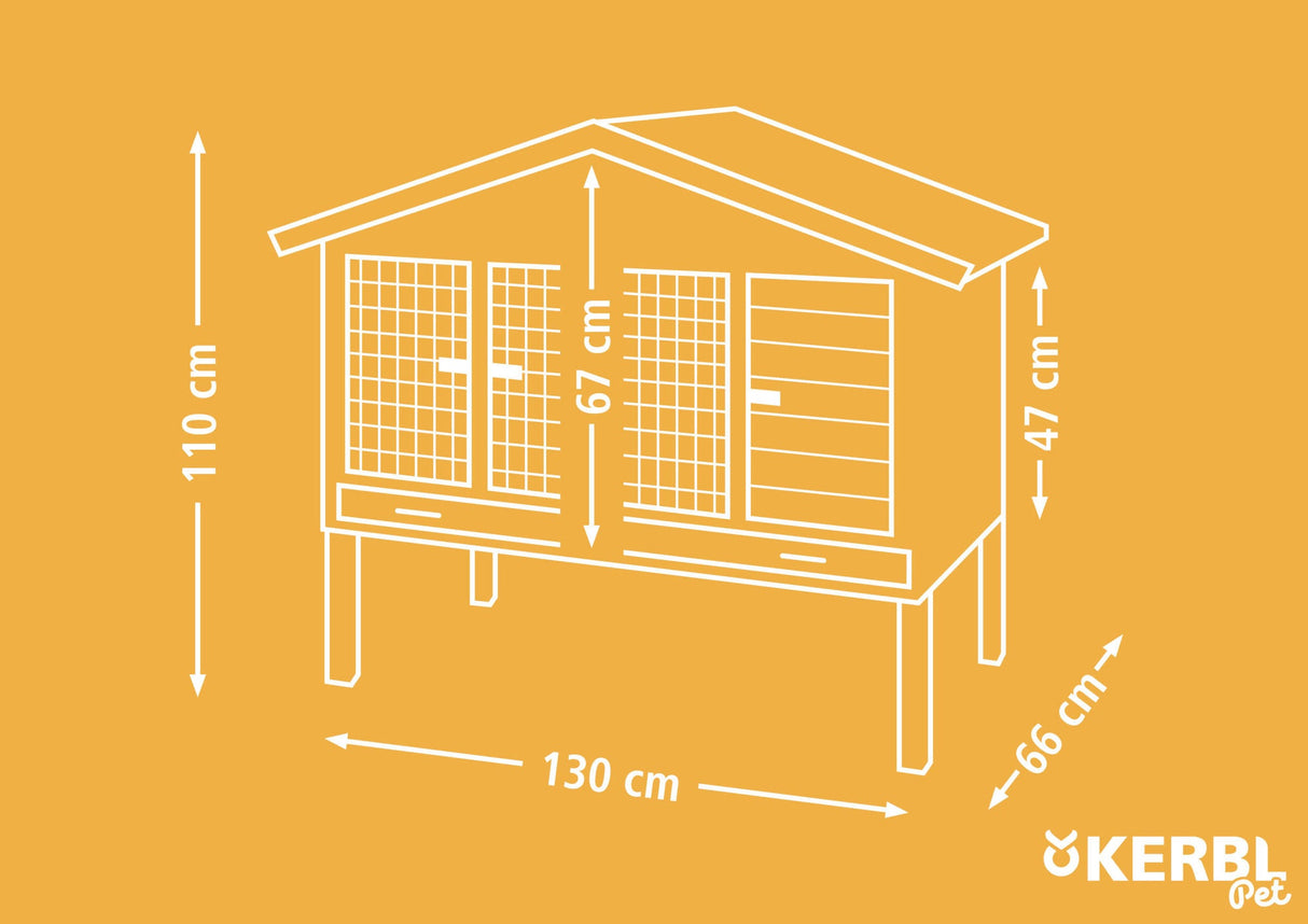 Kerbl Nagerstall 4-Season Superior 130 x 66 x 110 cm 1 Stück 81724