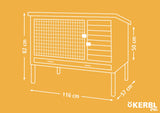 Kerbl ECO-Kunststoffstall Samy, für Nager, 116 x 57 x 82 cm 1 Stück 81730