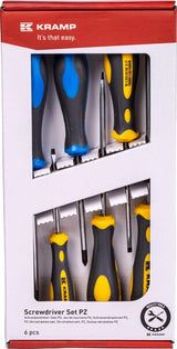 KRAMP Schraubendrehersatz Schlitz/Pozidriv 6-teilig 1808030606KR
