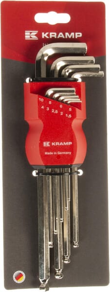 KRAMP Sechskantschlüsselsatz 1,5-10 mm 9-teilig, vernickelt 1809010055KR