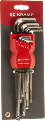 KRAMP Sechskantschlüsselsatz 1,5-10 mm 9-teilig, vernickelt 1809010055KR