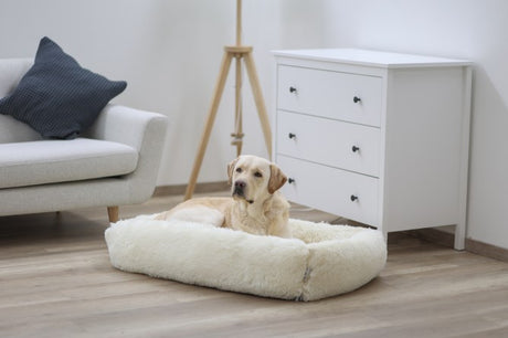 Kerbl Hunde Kuschelbett Fluffy, creme, 100x70cm - 80444