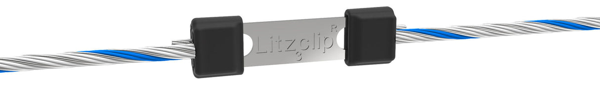 Kerbl Litzclip Litzenverbinder 3mm gerade, Edelstahl, 10 Stück 1 Blister 442003/106