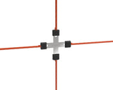 Kerbl Litzclip Litzen-Kreuzverbinder 3mm, Edelstahl, 5 Stück 442014/056