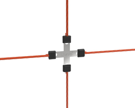 Kerbl Litzclip Litzen-Kreuzverbinder 3mm, Edelstahl, 5 Stück 442014/056