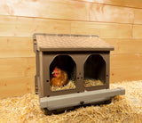 Kerbl Doppellegenest aus recyceltem Kunststoff, einzeln verpackt - 73146/1