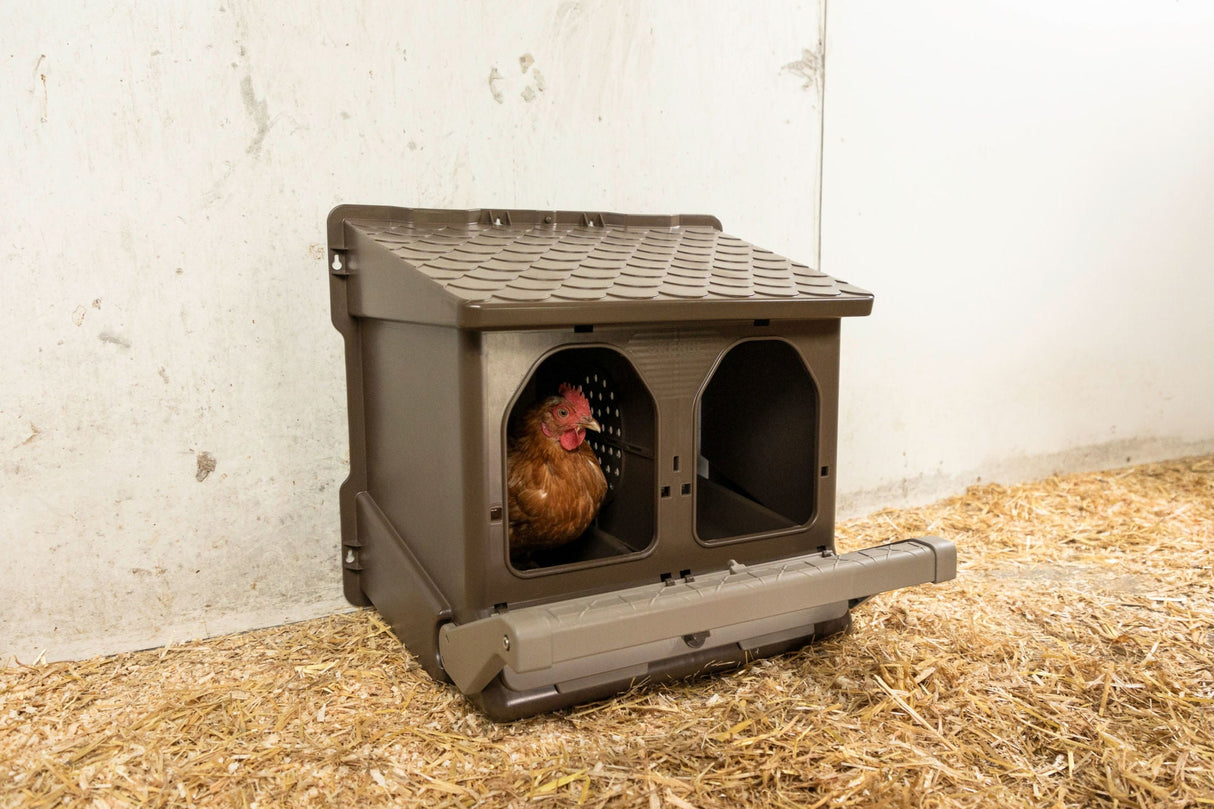 Kerbl Doppellegenest aus recyceltem Kunststoff, unverpackt - 73146 - 18 Stück