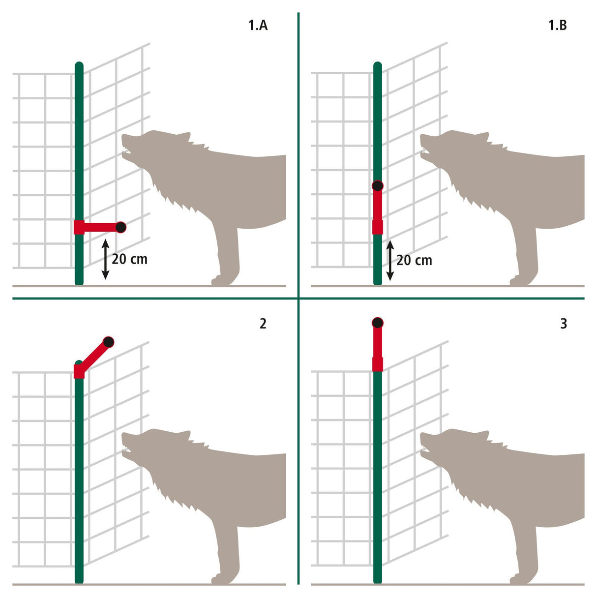 Kerbl WolfStop - Ergänzungsset für Weidenetze, 10er Set - 27256