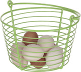 Kerbl Eierkorb aus Metall grün, Ø 21cm x 15,5cm - 73162