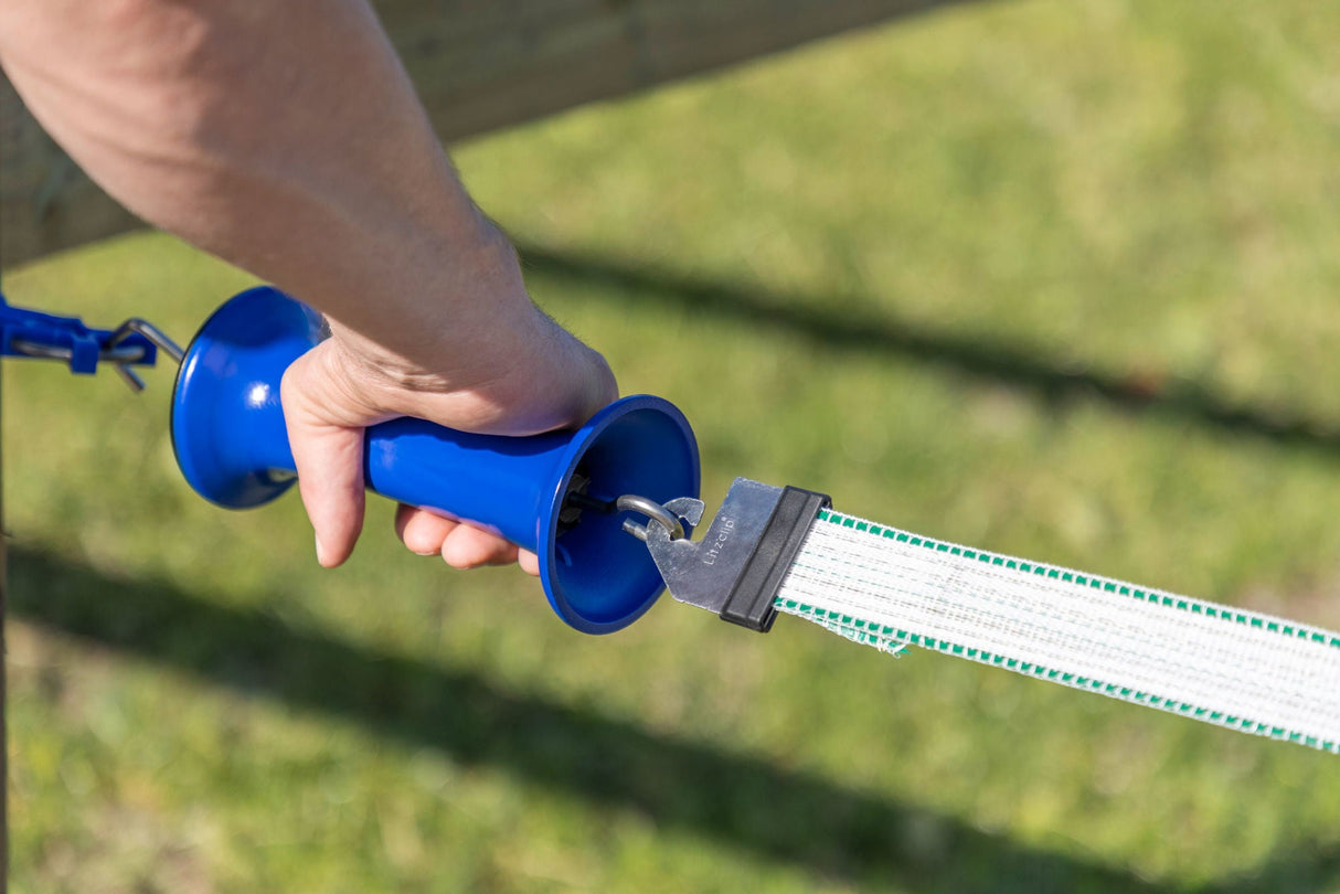 Kerbl Torgriff Premium blau mit Litz- clip Bandverbinder 40mm - 4499140