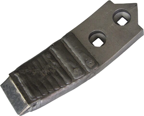 KRAMP Grubberspitze 215x40x20mm, gehärtet, gekrümmt, 2 Löcher, passend für Unia 2111200020CN