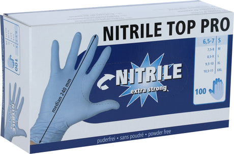 Kerbl Nitril Top Pro, Gr. M blau Einmalhands.100Stk, ungepudert - 153071