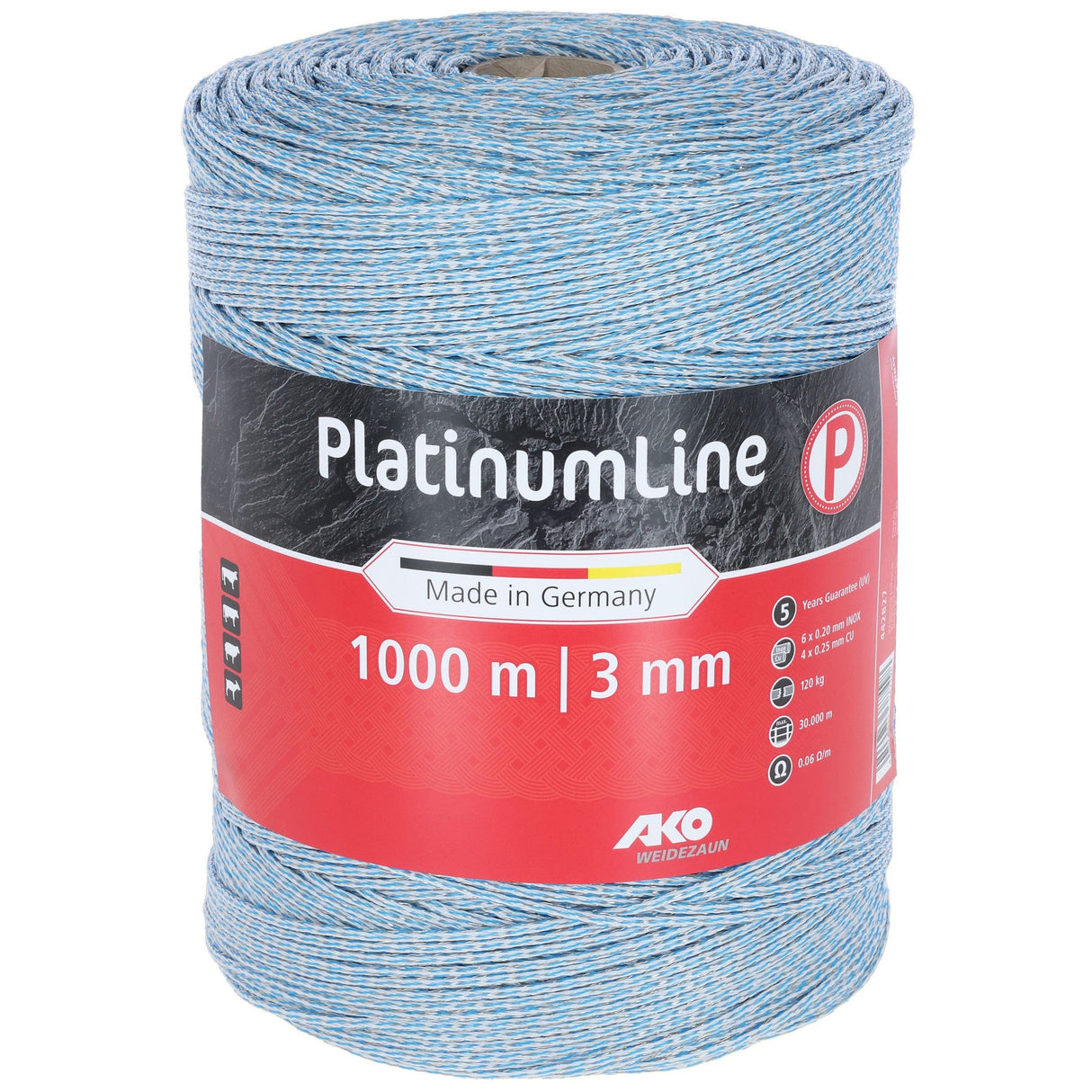 AKO PlatinumLine Litze weiß/blau, 1000m, 6x 0,2 Niro, 4x 0,25 Cu - 442827