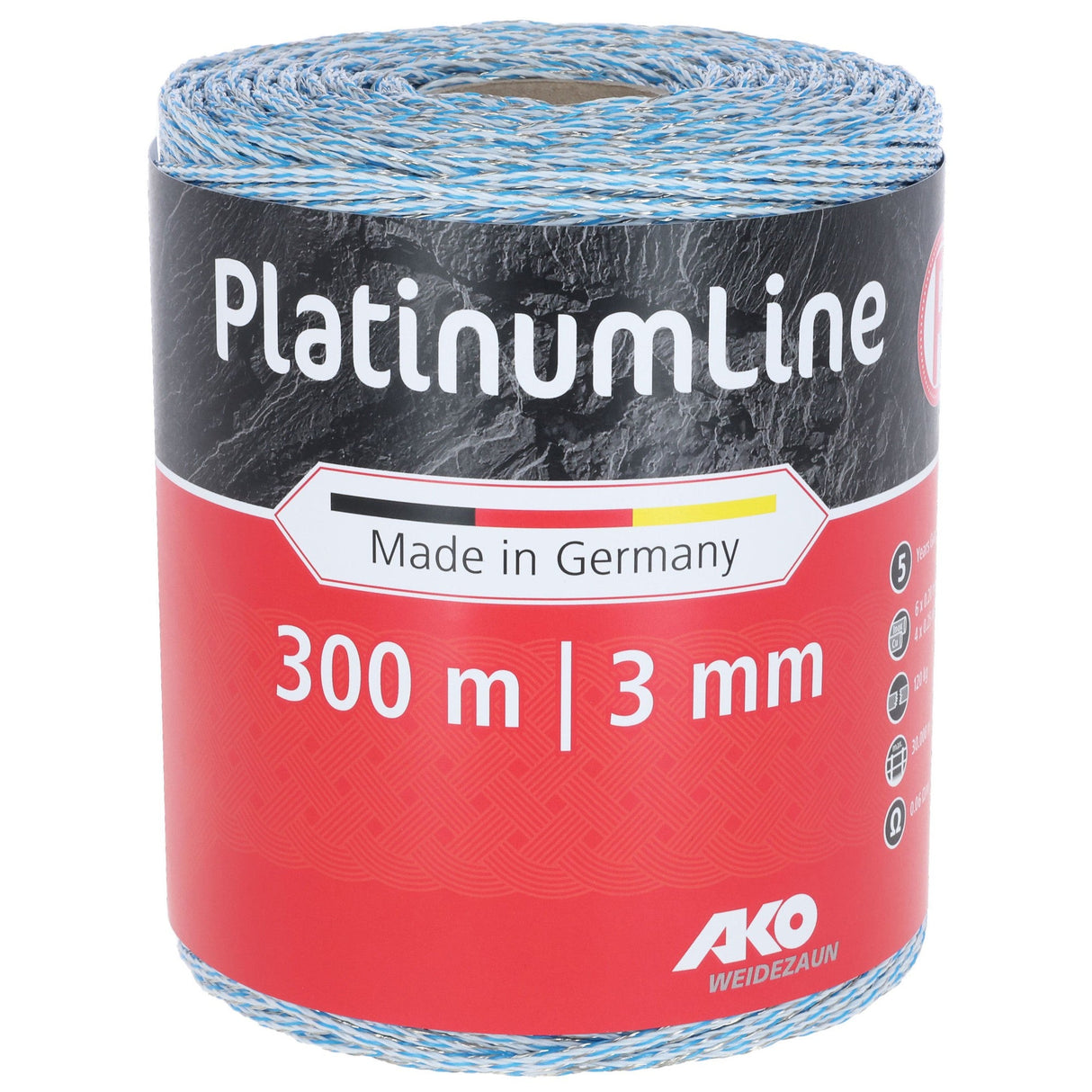 AKO PlatinumLine Litze weiß/blau, 300m, 6x 0,2 Niro, 4x 0,25 Cu - 442823