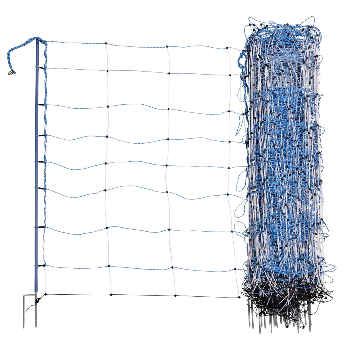 AKO TitanNet Premium, braided, 50m blau/weiß, 122cm, Doppelspitz - 27841