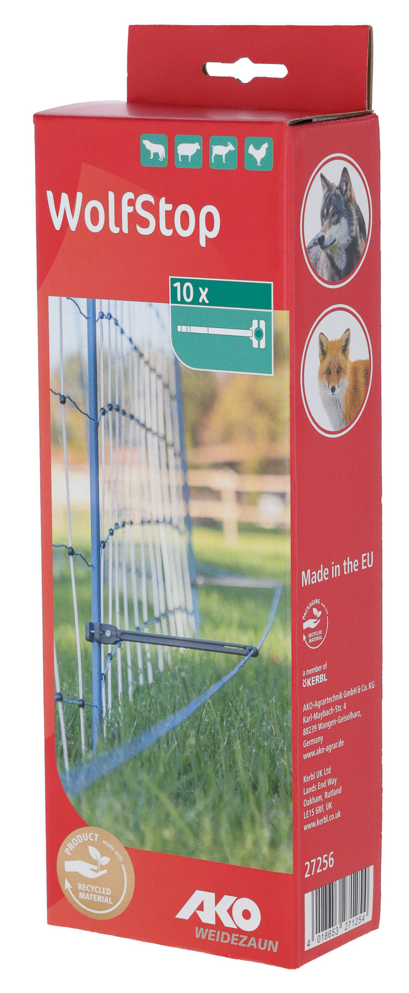 Kerbl WolfStop - Ergänzungsset für Weidenetze, 10er Set - 27256