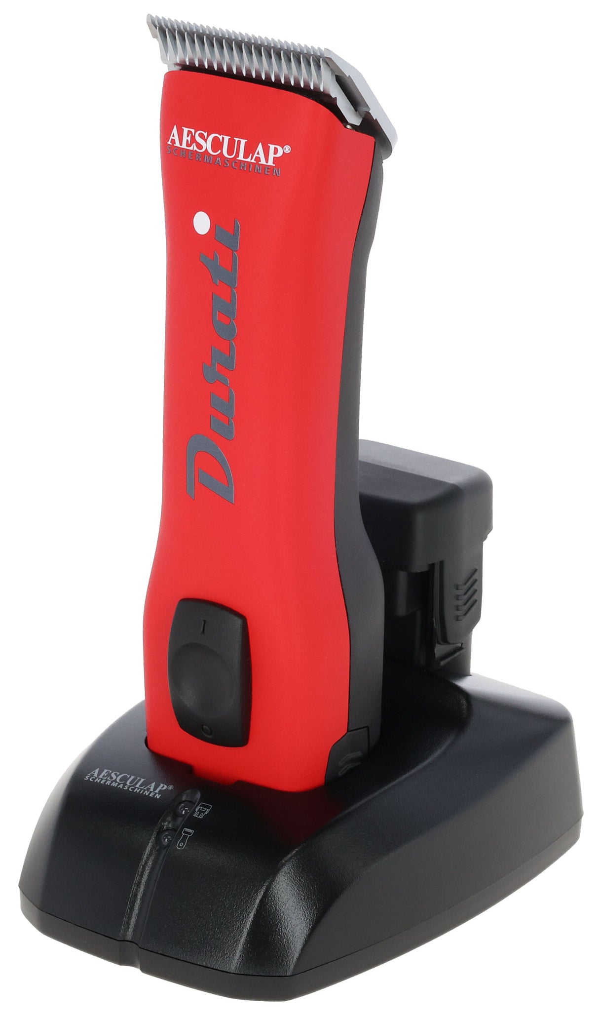 Aesculap Akkuschermaschine Durati, signalrot, 2 Akkus schwarz/rot, 2 Akku - GT436-RS