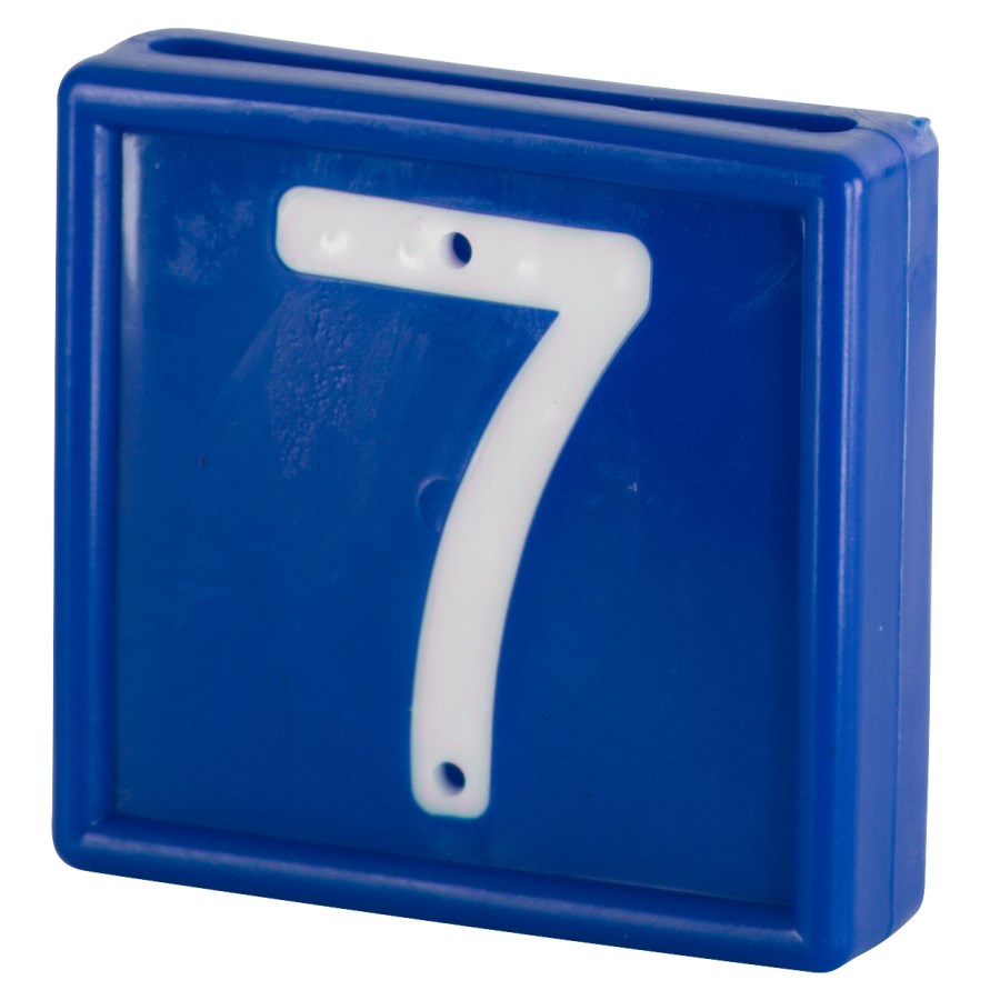 Kerbl Nummernblock, Ziffer 7, blau Zum Einschlaufen, 10er Pack zum Einschlaufen - 207497