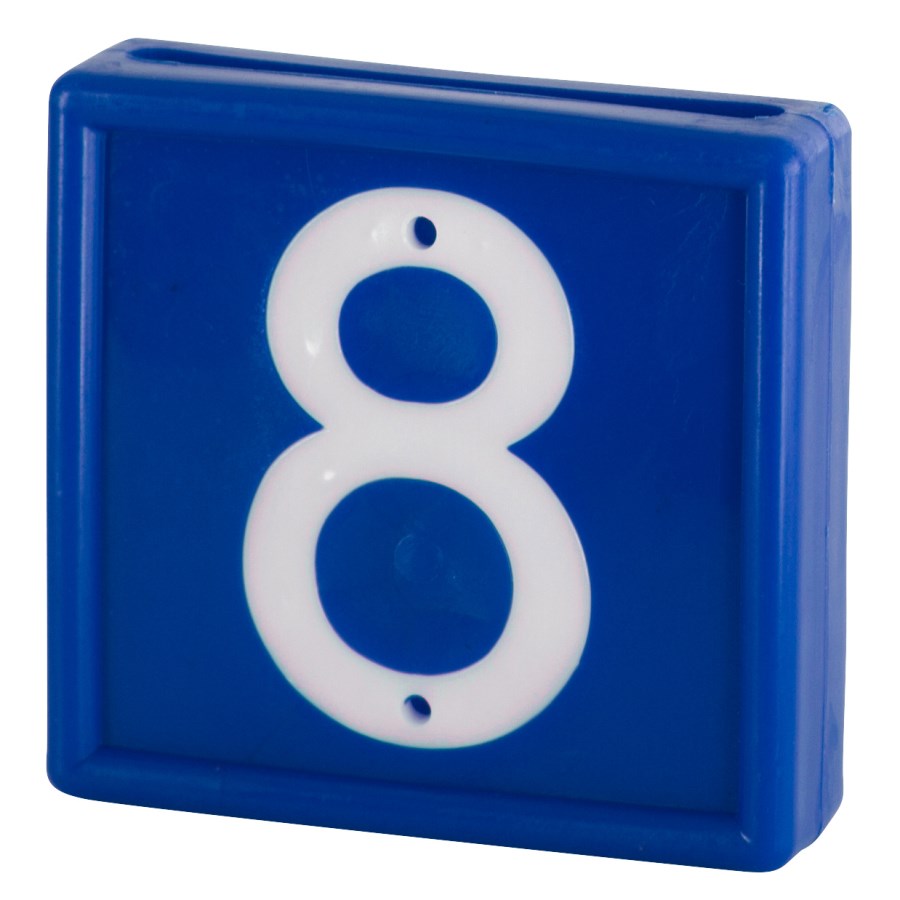 Kerbl Nummernblock, Ziffer 8, blau Zum Einschlaufen, 10er Pack zum Einschlaufen - 207498