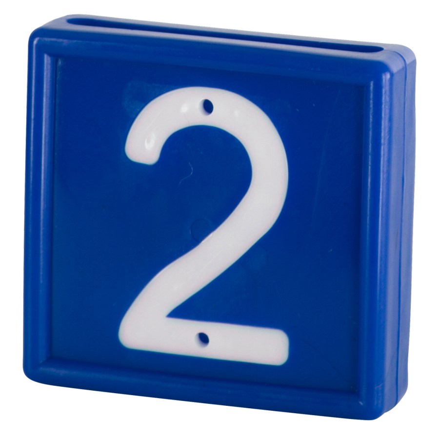 Kerbl Nummernblock, Ziffer 2, blau Zum Einschlaufen, 10er Pack zum Einschlaufen - 207492