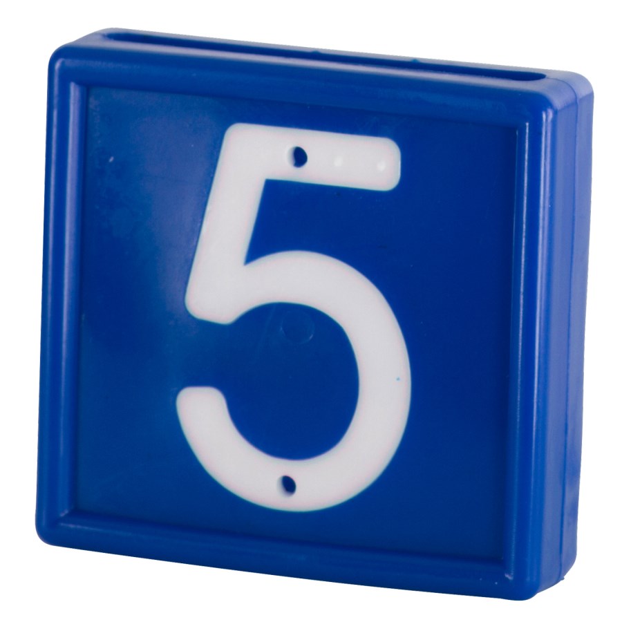 Kerbl Nummernblock, Ziffer 5, blau Zum Einschlaufen, 10er Pack zum Einschlaufen - 207495