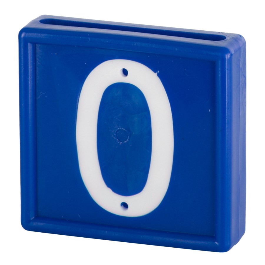 Kerbl Nummernblock, Ziffer 0, blau Zum Einschlaufen, 10er Pack zum Einschlaufen - 207490