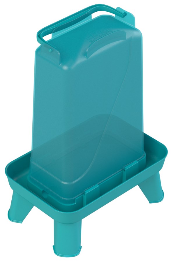 Kerbl Geflügeltränke rechteckig, Kunststoff, blau, 5,5l rechteckig, Kunststoff, blau - 70181