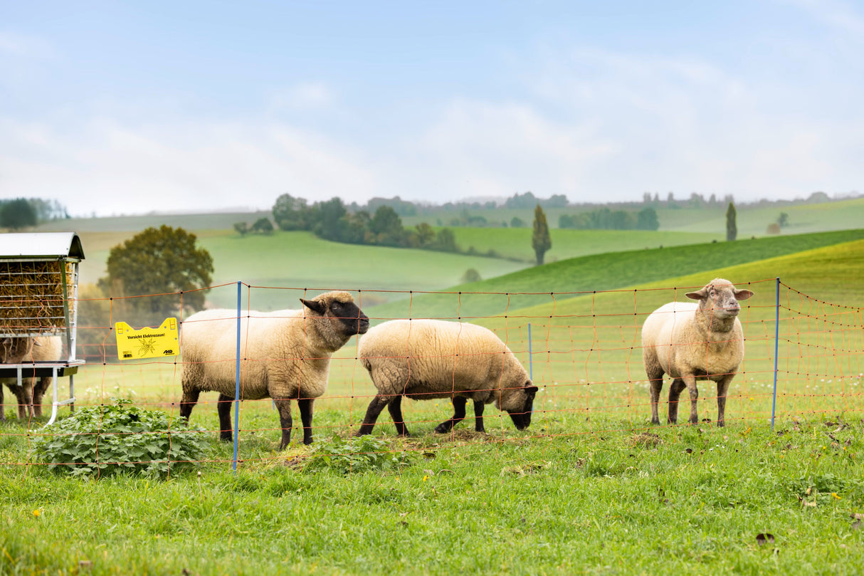 AKO Weidezaun OviNet Premium, 50m, orange, 90cm, DS, 30 cm Maschen - 27852