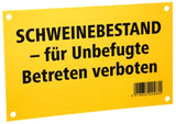 Kerbl Warnschild, "Schweinebestand - Betreten verboten" - 29649