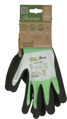 Keron Handschuh ThinkGreen Allround grün-weiß, Latexschaum Gr 9/L 298013