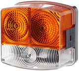 KRAMP Blinkbegrenzungsleuchte rechts 21/10W, rechteckig, 12V, gelb/transparent, zum Anschrauben, 95x54,5x90mm, Hella 2BE002776261