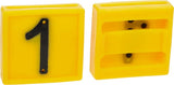 KRAMP Markierungsnummer, Nr.1 gelb 45x45mm 306001FA - 10 Stück