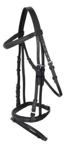 Kerbl Trensen-Zaum Standard Leder für Warmblut, schwarz 32172