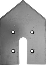 KRAMP Grubberspitze 350x240x12mm, gehärtet, flach, 4 Löcher, passend für Lemken 3374351GP