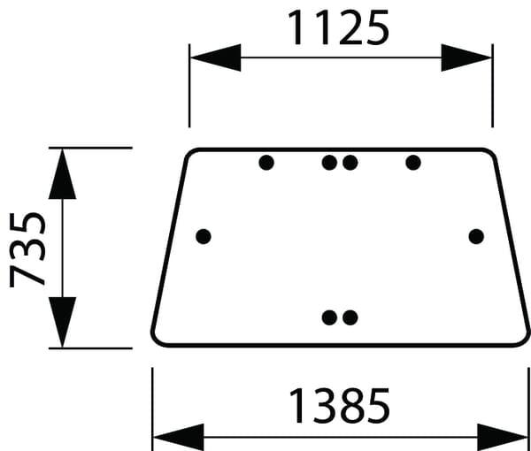 Landini Heckscheibe - 1 Stück - 3555024M1
