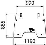 KRAMP Frontscheibe 3674692M6N