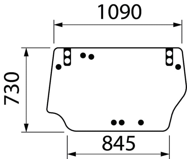 KRAMP Heckscheibe oben 3674697M2N