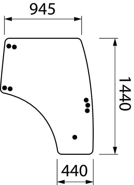 Landini Fensterscheibe 3680172M1