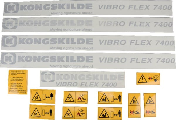 SEKO-Kongskilde Aufklebersatz VF7400 - 1 Stück - 372149700