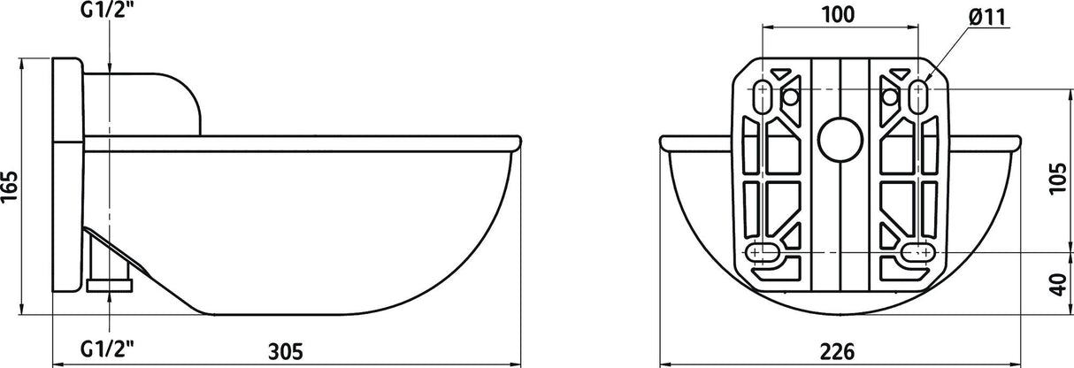 Kerbl Tränkebecken Kunststoff K71 mit Druckzunge 221871