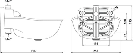 Kerbl Tränkebecken K75 1/2 mit Rohrventil 221875